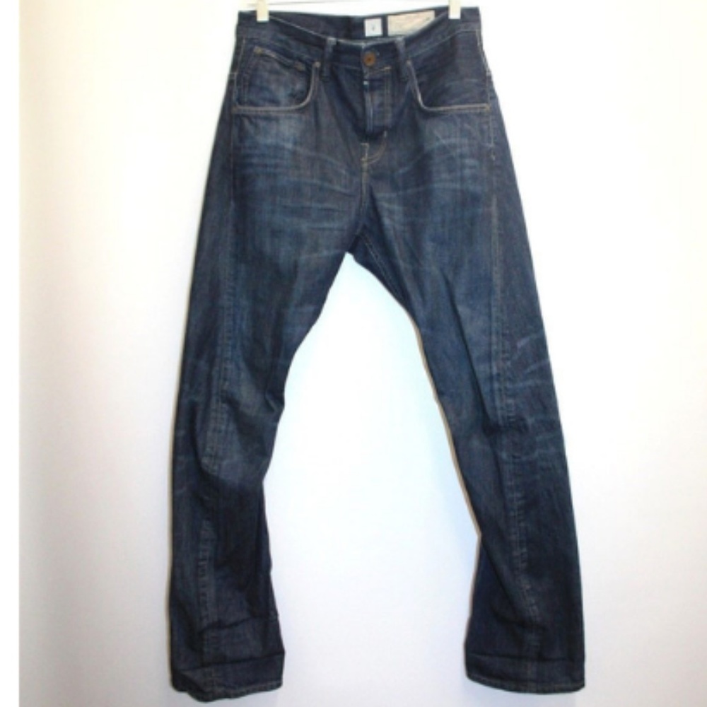 All Saints Men's boot cut distressed jeans SZ 28